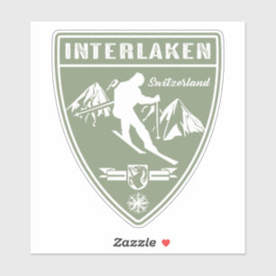 Adesivo Suiça Interlaken de Esqui