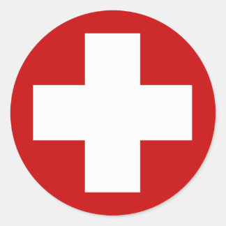 Adesivo Suíça Red Cross Emergency Roundell