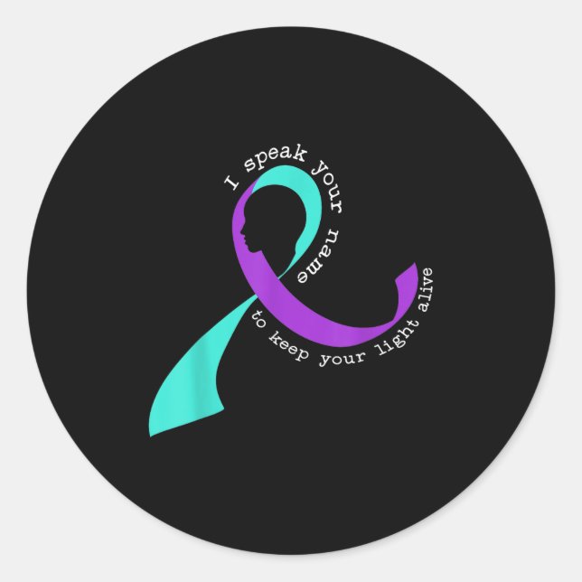Adesivo Suicide Awareness Suicide Prevention Suprt Survivo (Frente)