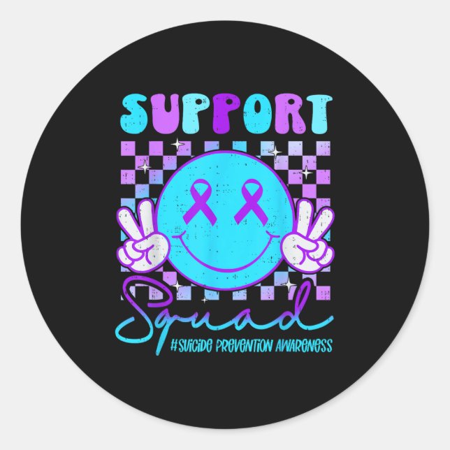 Adesivo Suicide Awareness Teal &amp; Purple Ribbon Suprt G (Frente)