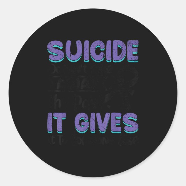 Adesivo Suicide Prevention Awareness Teal &amp; Purple Rib (Frente)