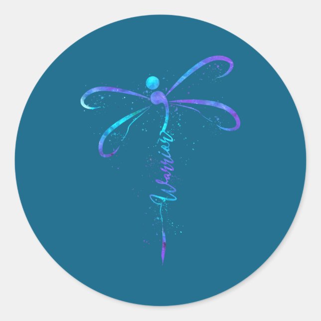 Adesivo Suicide Prevention Awareness Warrior Dragonfly Sem (Frente)