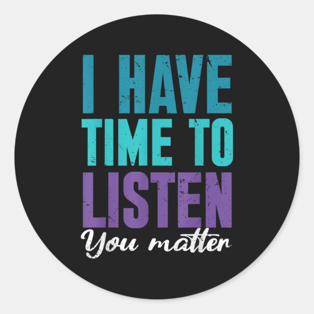 Adesivo Suicide Prevention You _ I For Suprters  (Frente)