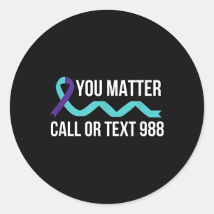 Adesivo Suicídio Prevenção de Sensibilização 988 Camisa Ho