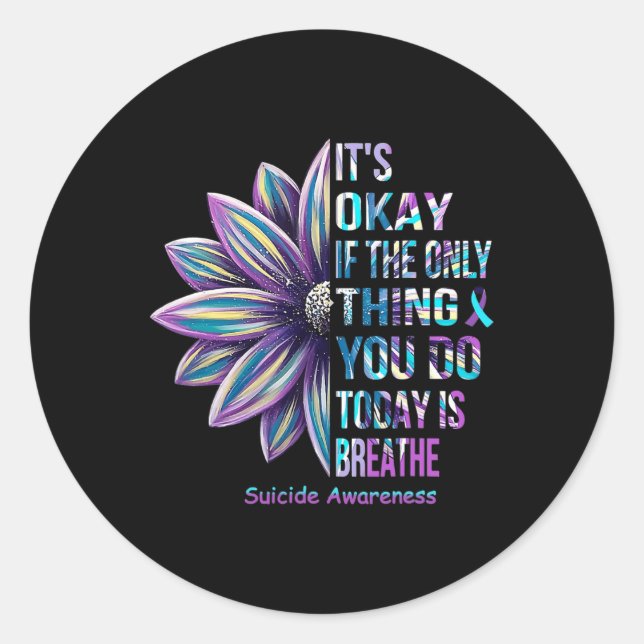 Adesivo Suicídio Prevenção e Sensibilização Mês Suporte Fa (Frente)