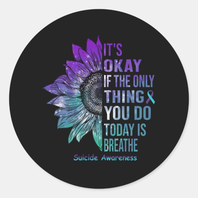 Adesivo Suicídio Sensibilização Camisa Dossiê De Girassol  (Frente)