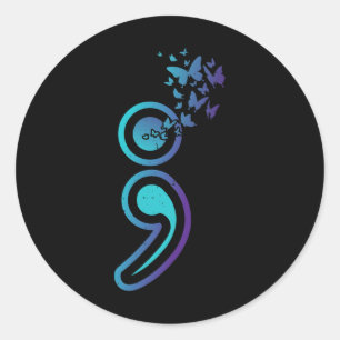 Adesivo Suicídio Sensibilização para a saúde mental Mês Su