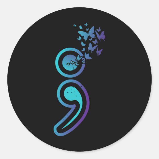 Adesivo Suicídio Sensibilização para a saúde mental Mês Su (Frente)