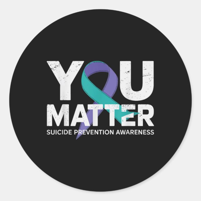 Adesivo Suicídios Prevenção Camisa Sensibilização Suicida  (Frente)