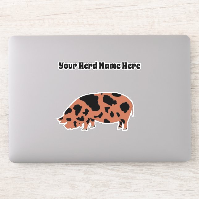 Adesivo Suíno KuneKune personalizado (Computador)