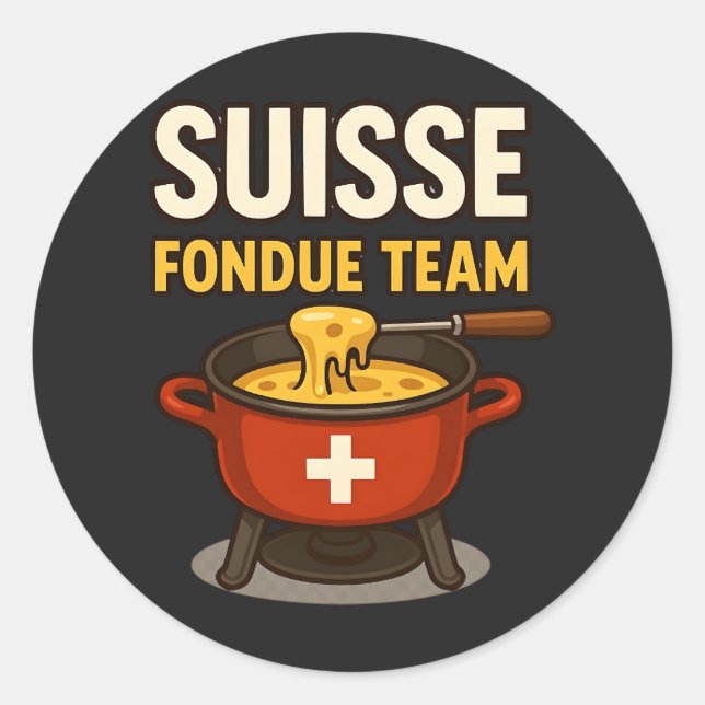 Adesivo Suisse Fondue Team (Frente)