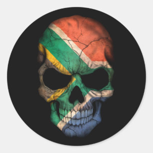 Adesivo Sul customizável - crânio africano da bandeira