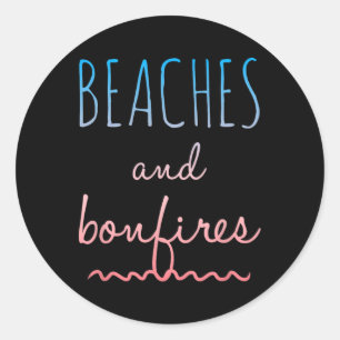 Adesivo Summer Beaches Bonfire Adorava Dizer Férias Férias
