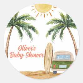 Adesivo Summer Boho Surf Beach Chá de fraldas