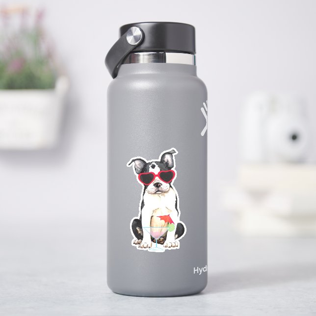 Adesivo Summer Boston Terrier Vinyl Sticker (HidroFlask)
