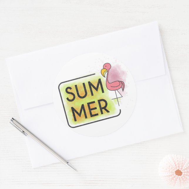 Adesivo Summer Flamingo Sticker (Envelope)