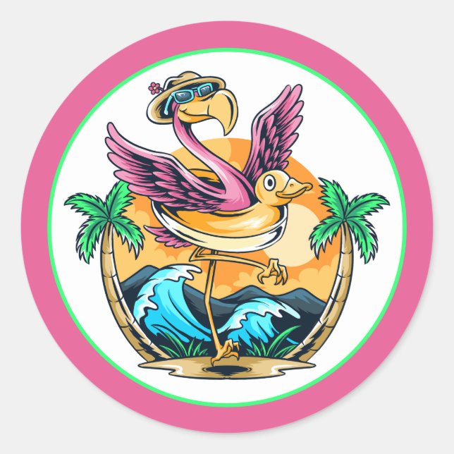 Adesivo Summer Fun Flamingo (Frente)