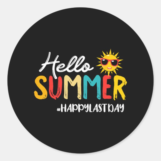 Adesivo Summer Happy, 1.º Dia de Professores (Frente)