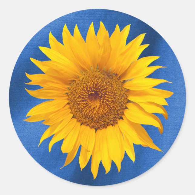 Adesivo Summer Sunflower Royal Blue Wedor Favor (Frente)