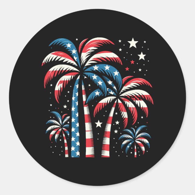 Adesivo Summer USA Flag 4 de julho (Frente)