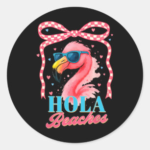 Adesivo Summer Vibes Beach Flamingo Coquette Summertime Ho