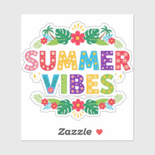 Adesivo Summer Vibes Floral Design- 54504 Hoodie