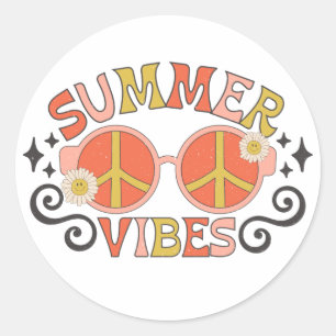 Adesivo Summer Vibes Peace Sunglass