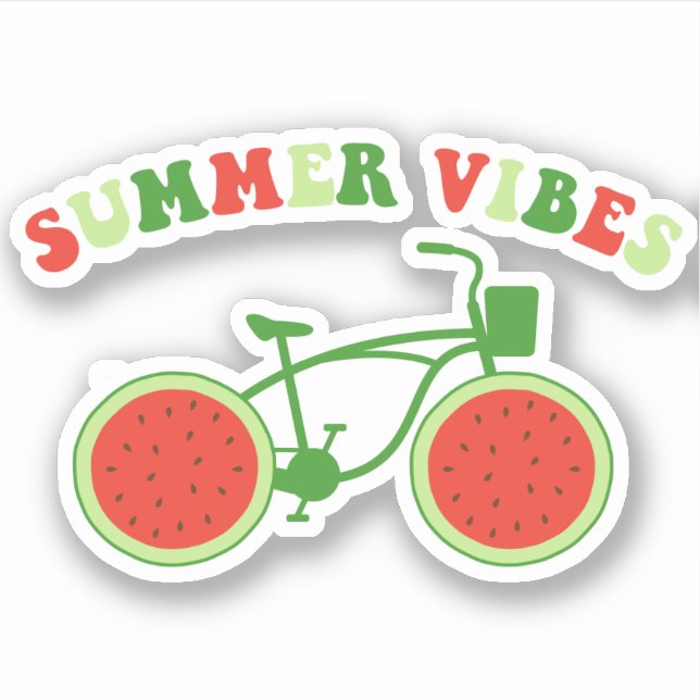 Adesivo Summer Vibes Watermelon Recort Vinyl Stickers (Frente)