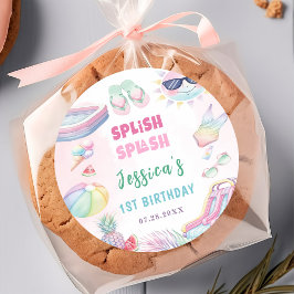 Adesivo Summer Waterslide Girl Birthday Party