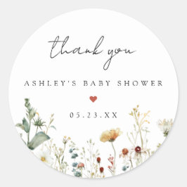 Adesivo Summer Wildflower Field Baby Shower