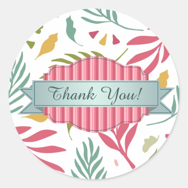 Adesivo Summery Scattered Leaf Pattern ID387 (Frente)