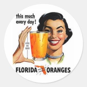 Adesivo Sumo de laranja de Florida
