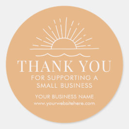 Adesivo Sun e Beach Wave Modern Small Business Obrigado