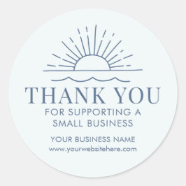 Adesivo Sun e Beach Wave Modern Small Business Obrigado