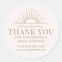 Adesivo Sun e Beach Wave Modern Small Business Obrigado