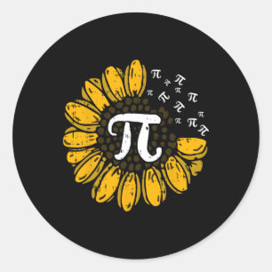 Adesivo Sun-flower Pi Day Legal Matemática Símbolos Profes
