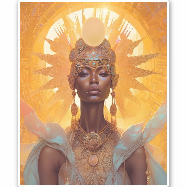 Adesivo Sun Goddess Fantasy Art (Frente)
