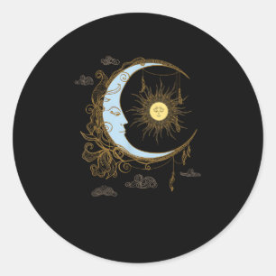 Adesivo Sun Moon Vintage 90s Bruxa Whimsigoth