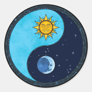 Adesivo Sun Moon Yin Yang