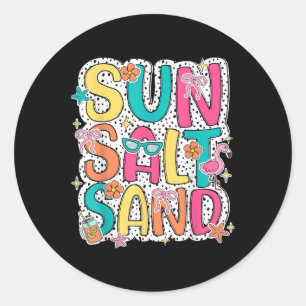 Adesivo Sun Salt Sand Funny Beach Palm Tree Summer Vacatie