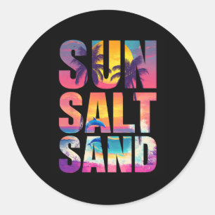 Adesivo Sun Salt Sand Summer Beach Vibes Férias R
