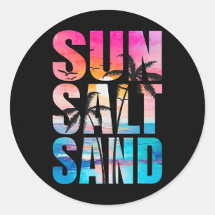 Adesivo Sun Salt Sand Summer Vacing Hawaii Beach Funny F