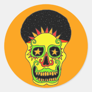 Adesivo Sun Skull sticker dia e noite