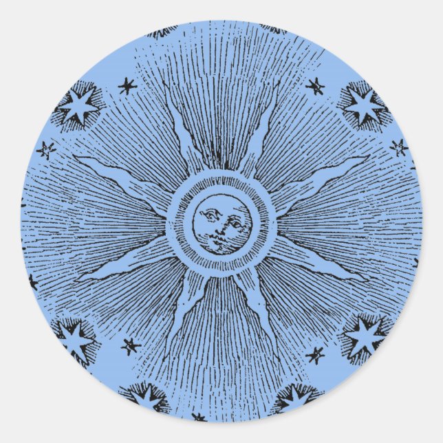 Adesivo Sun Stars Antiguamente Night Sky Medieval Zodieval (Frente)