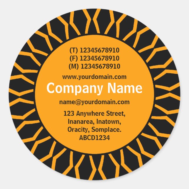Adesivo SunBurst 07 Business - Orange (Frente)