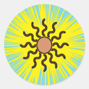 Adesivo Sunburst brilhante do álbum de recortes do