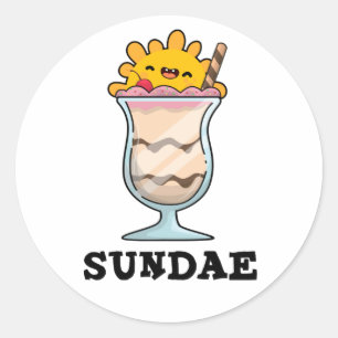 Adesivo Sundae Funny Sunday Sorvete Pun
