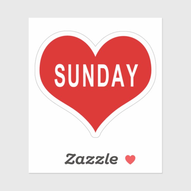 Adesivo SUNDAY Red Love Heart Vinyl Sticker (Folha)