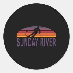 Adesivo Sunday River Newry Maine New England Usa Ski Snowb