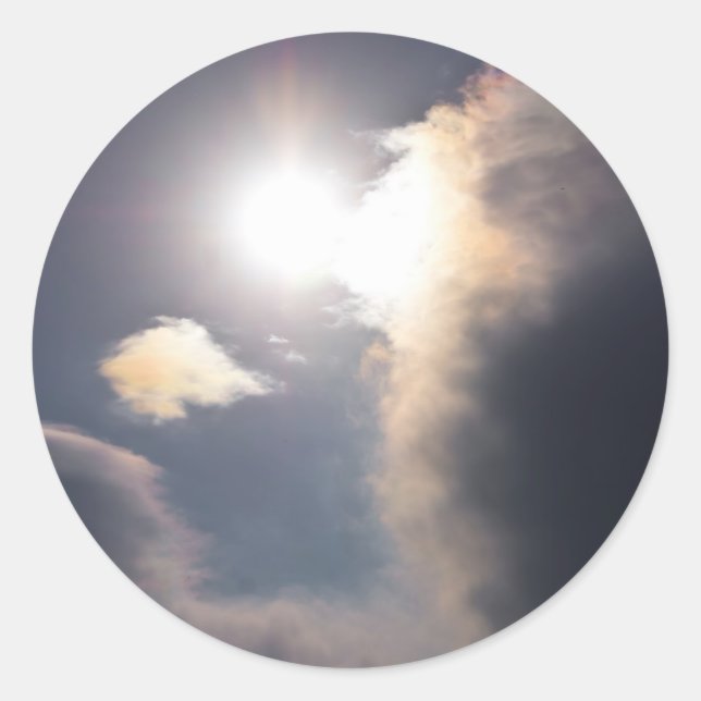 Adesivo Sundog Rainbow Cloud Burst Roupa e presentes (Frente)